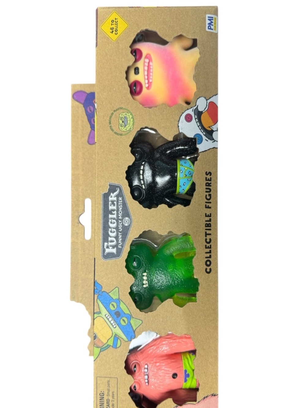 Fuggler Series 2 Collectible Figures 4-Pack, 2.5" Figures, Patrick, Squidge, Wid